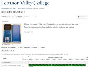 Image of a calculator from the Lebanon Valley College Library of Things.